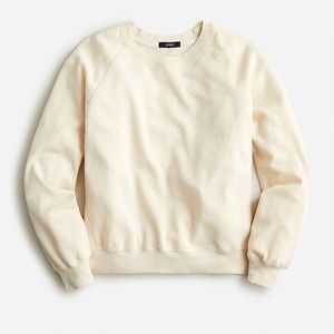 J. Crew relaxed crewneck sweatshirt in Natural, size small